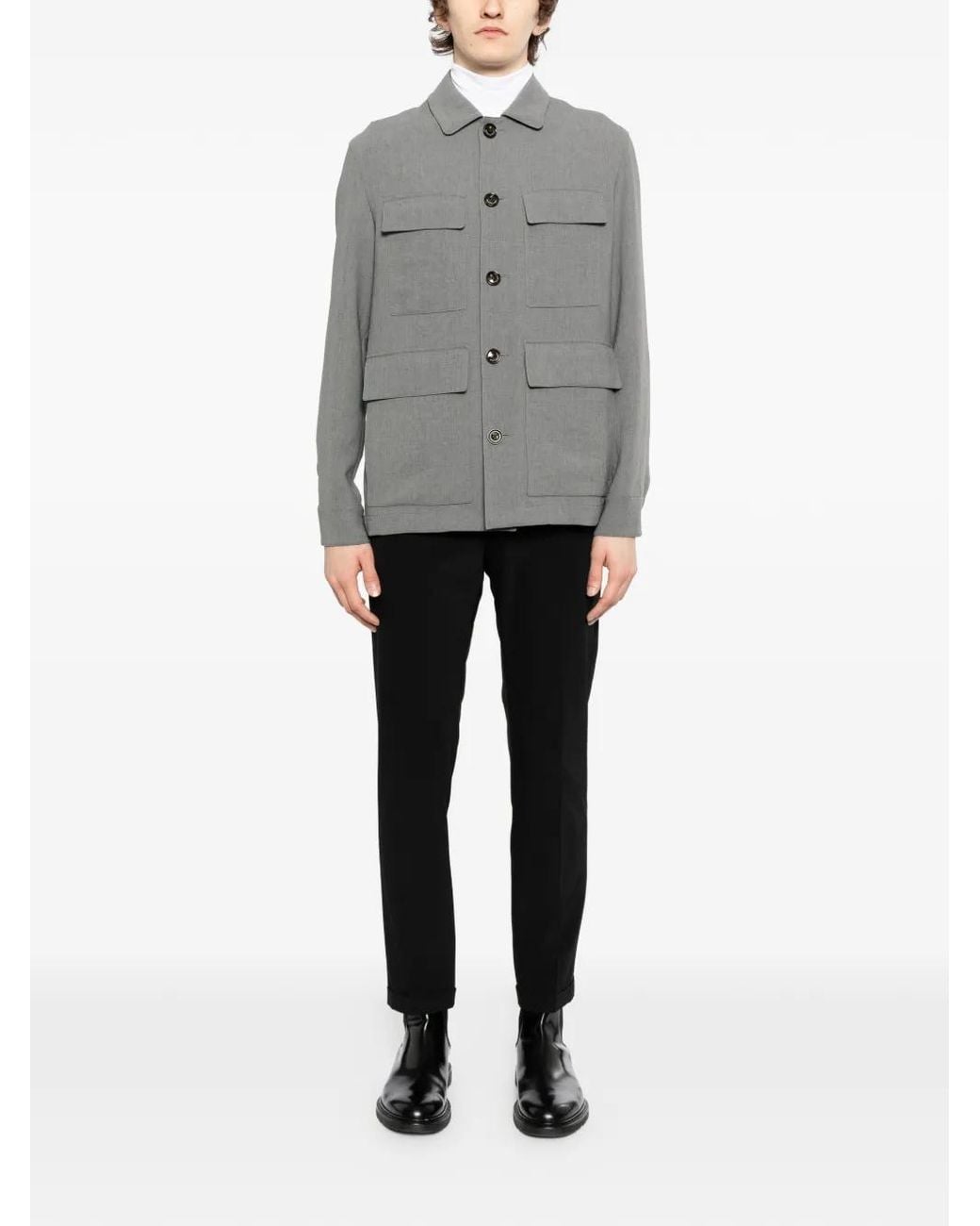 Montecore Gray Collared Jacket for men