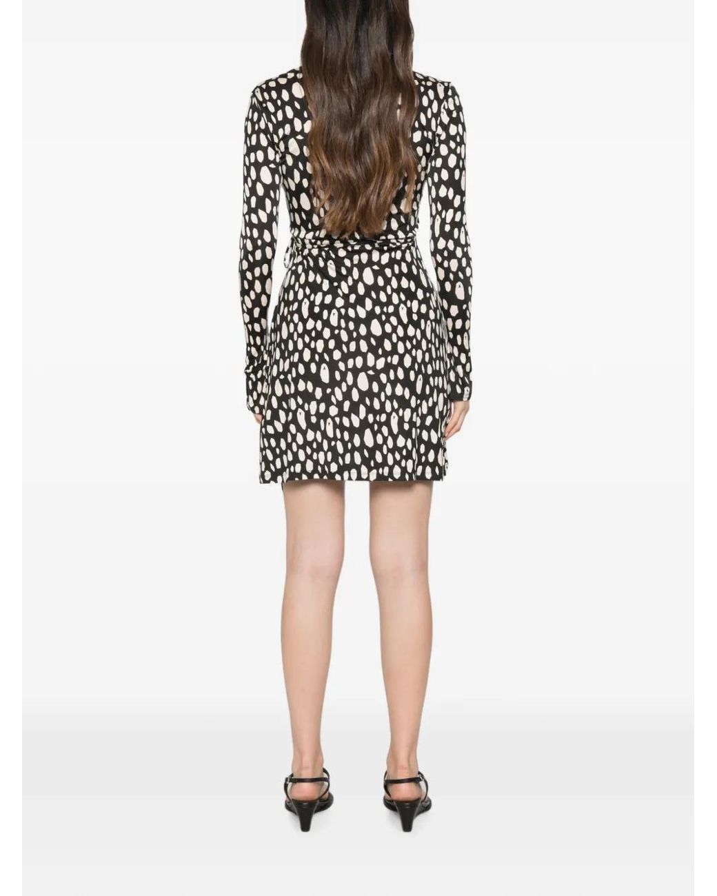 Patrizia Pepe White Printed Wrap Mini Dress