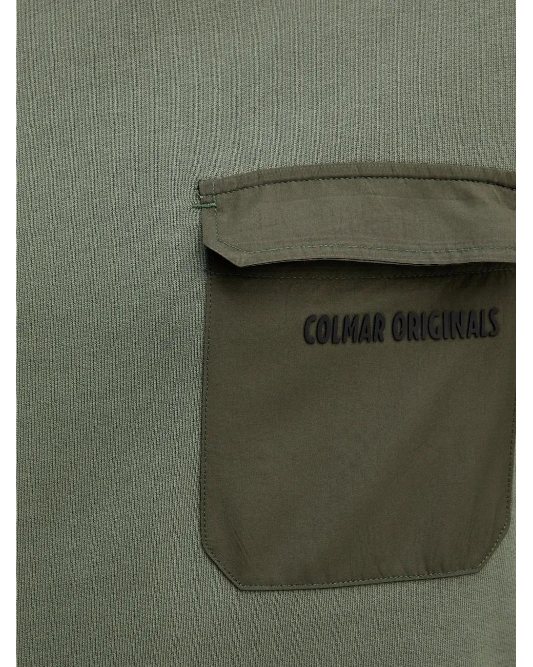 Colmar Green Chest-Pocket Hoodie for men