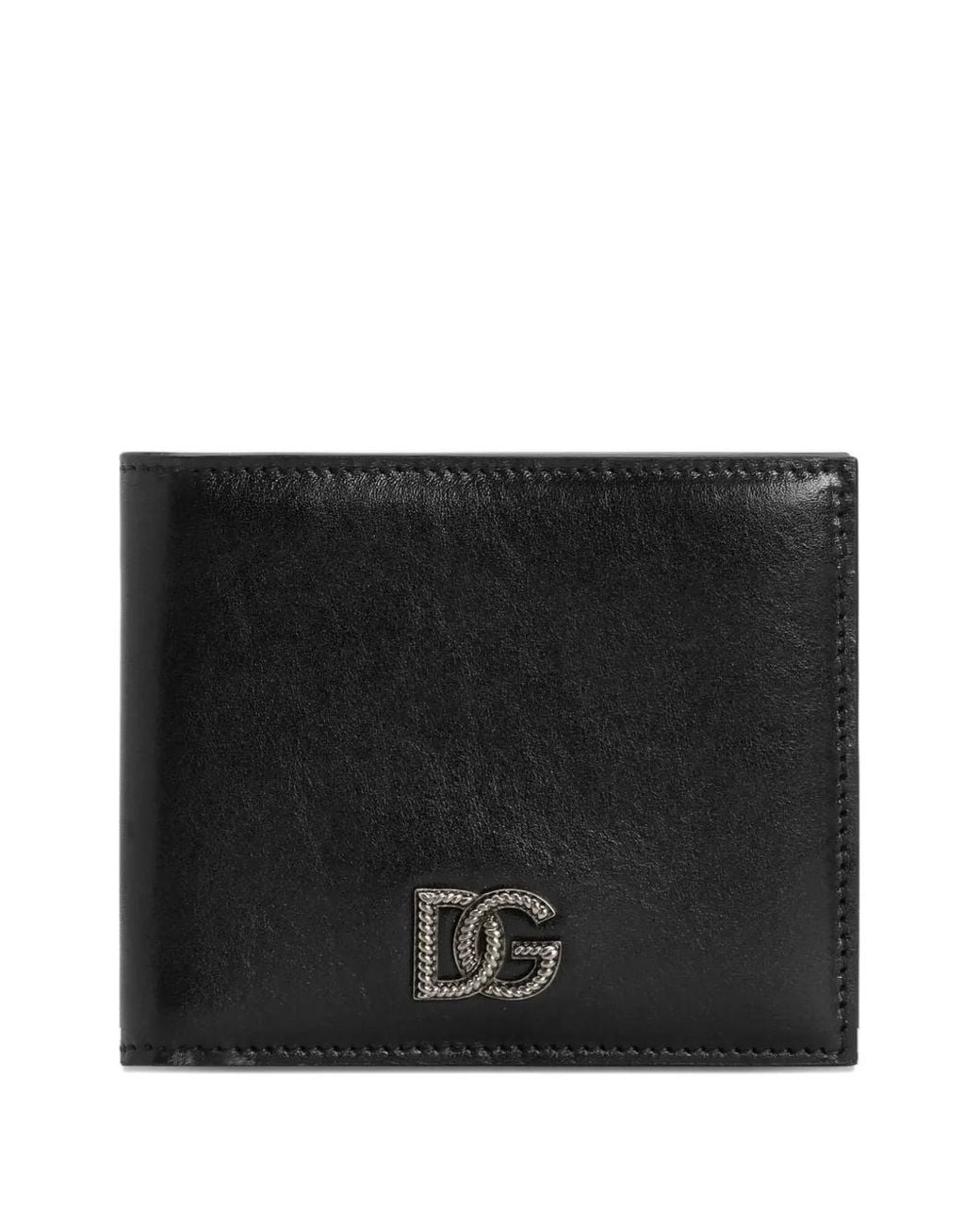 Dolce & Gabbana Black Tempesta Calfskin Wallet for men