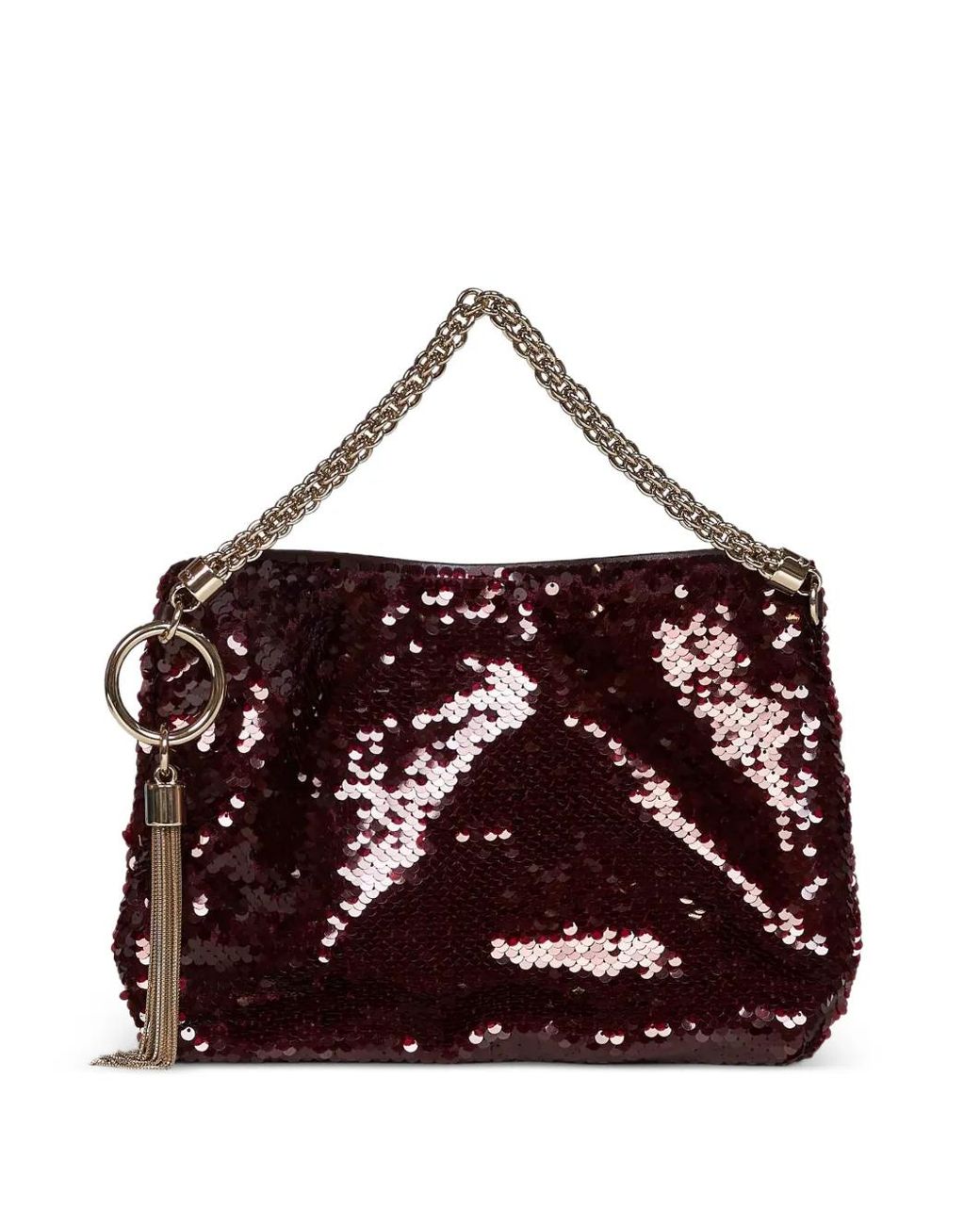 Jimmy Choo Purple Callie Sequin-Embellished Tote Bag