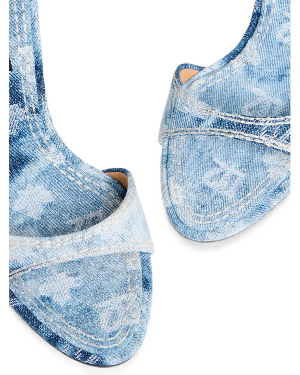 DSquared² D2 Monogram Muiltjes Met Hak in het Blue