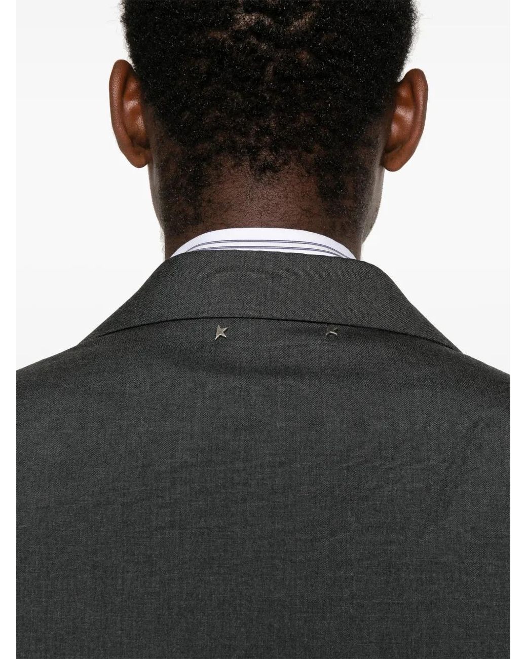 Golden Goose Deluxe Brand Black Single-Breasted Virgin Wool Blazer for men