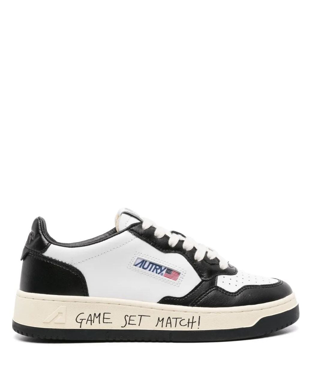 Autry White Medalist Leather Sneakers for men
