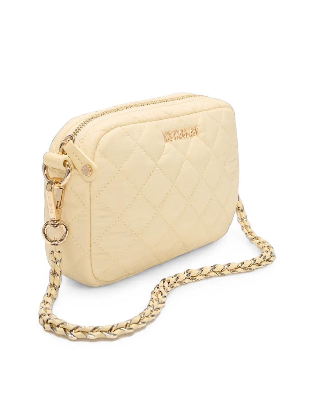 MZ Wallace Natural Mini Chamomile Crosby Quilted Cross Body Bag