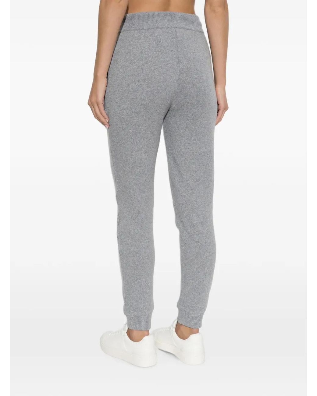 Balmain Gray Logo-Plaque Wool Track Pants