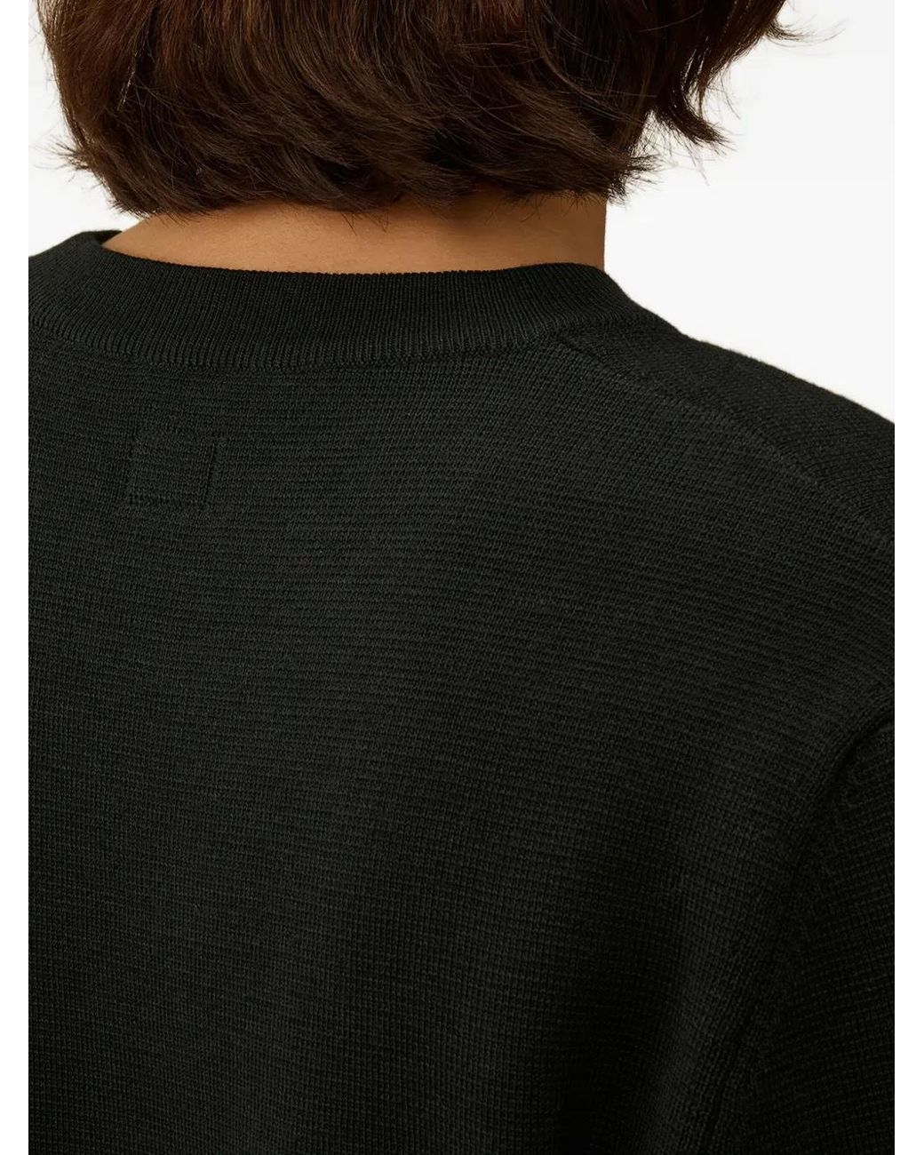 C P Company Black Lens-Detail Knitted Sweater for men
