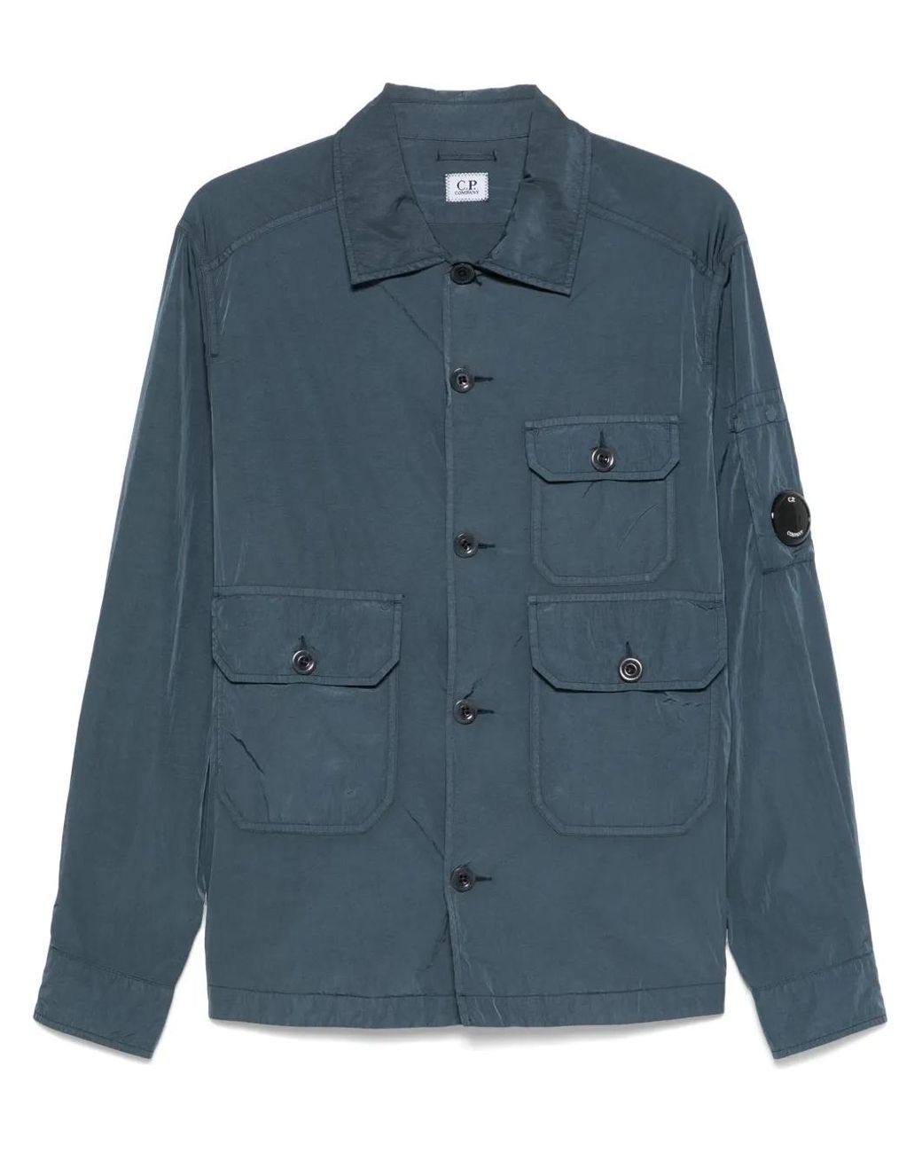 C P Company Blue Chrome-R Overshirt for men