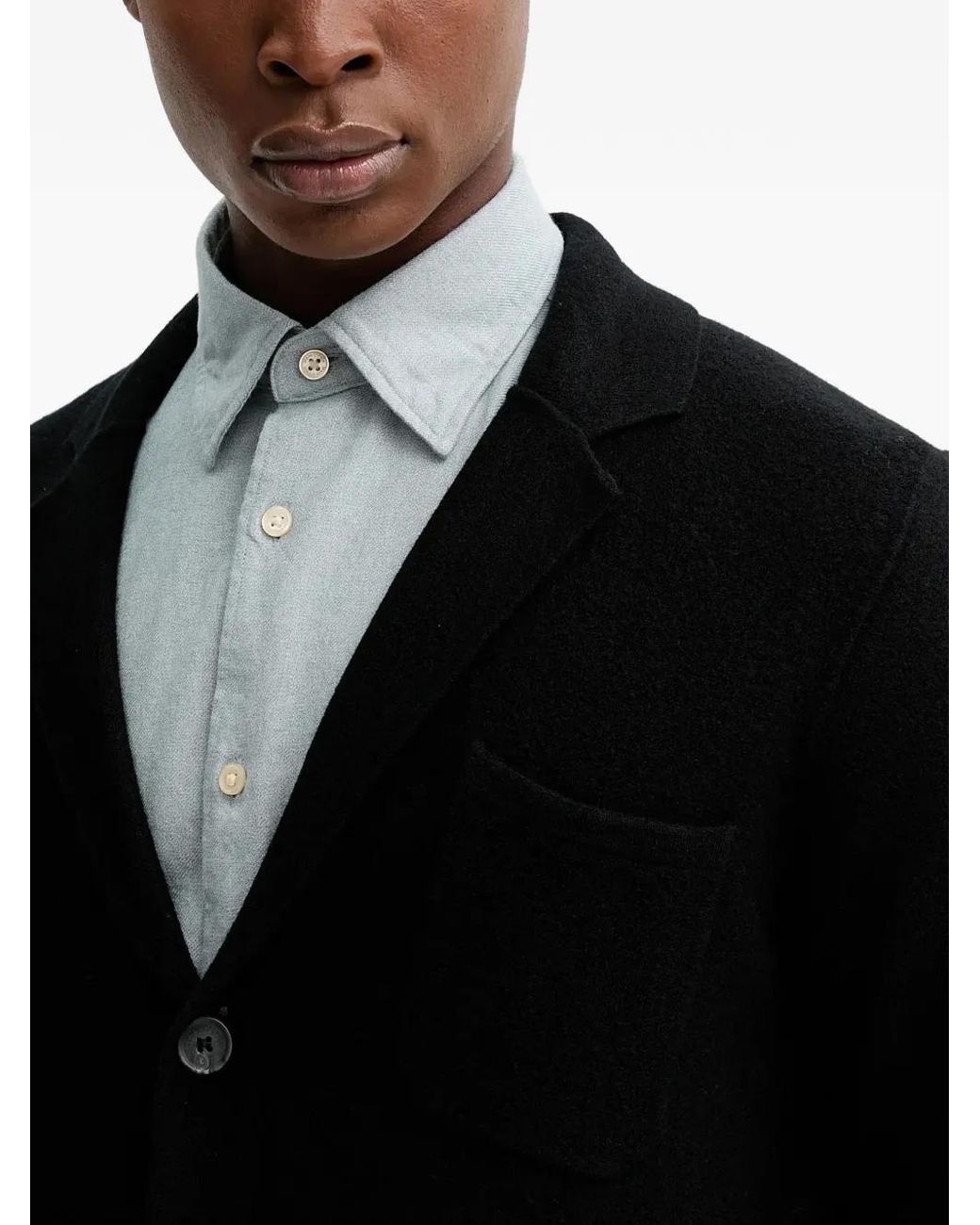 Marc O' Polo Black Notched-Lapels Blazer for men