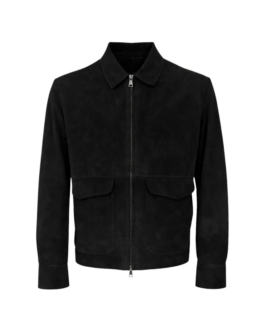 Franzese Collection Black Stefano De Martino Suede Jacket for men