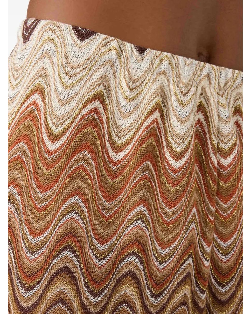Mc2 Saint Barth Natural Amalia Degradé Raschel Long Trousers Pant