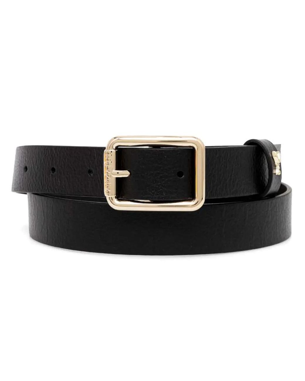 Patrizia Pepe Black Logo Buckle Belt