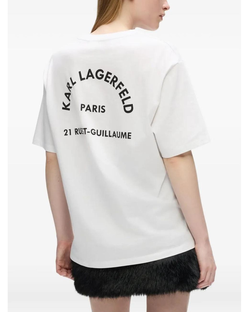 Karl Lagerfeld White Rue St-Guillaume Oversized T-Shirt