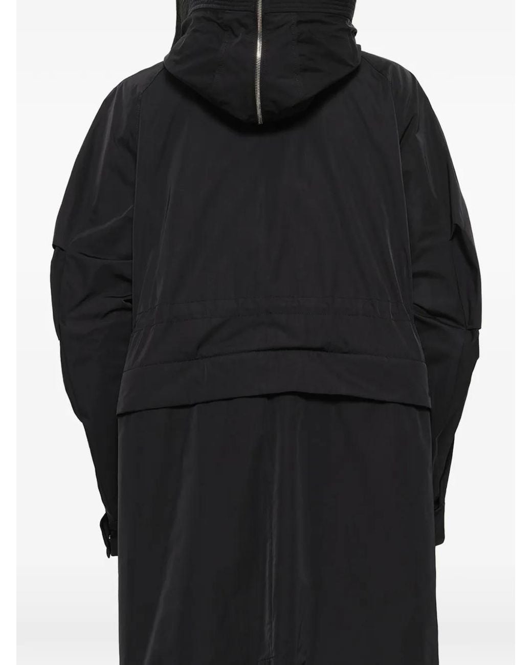 Juun.J Black Hooded Panelled Coat for men