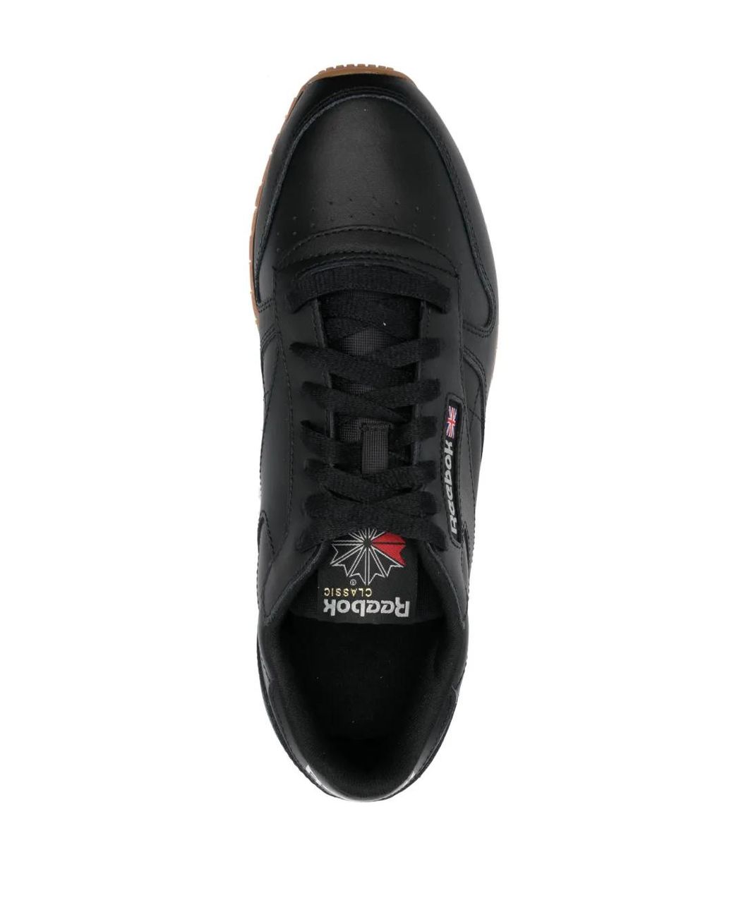 Reebok Black Logo-Tag Low-Top Sneakers