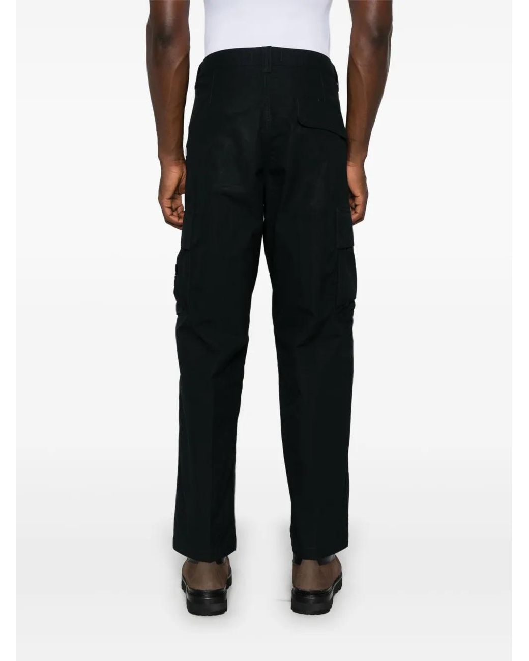 Stone Island Black Cargo Trousers for men