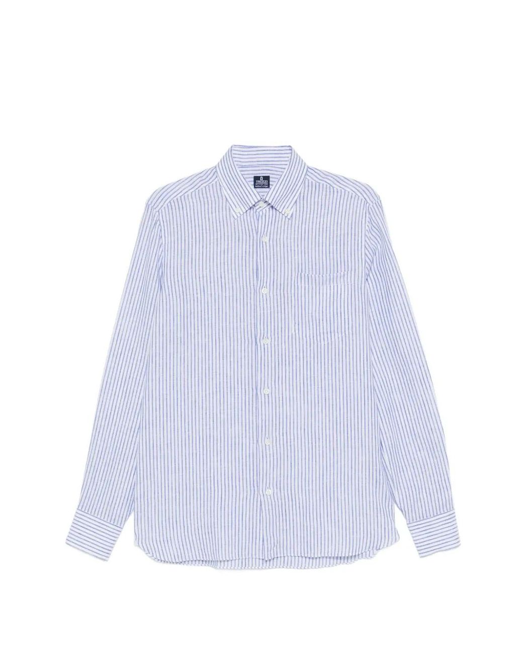Truzzi White Striped Buttoned Shirt for men