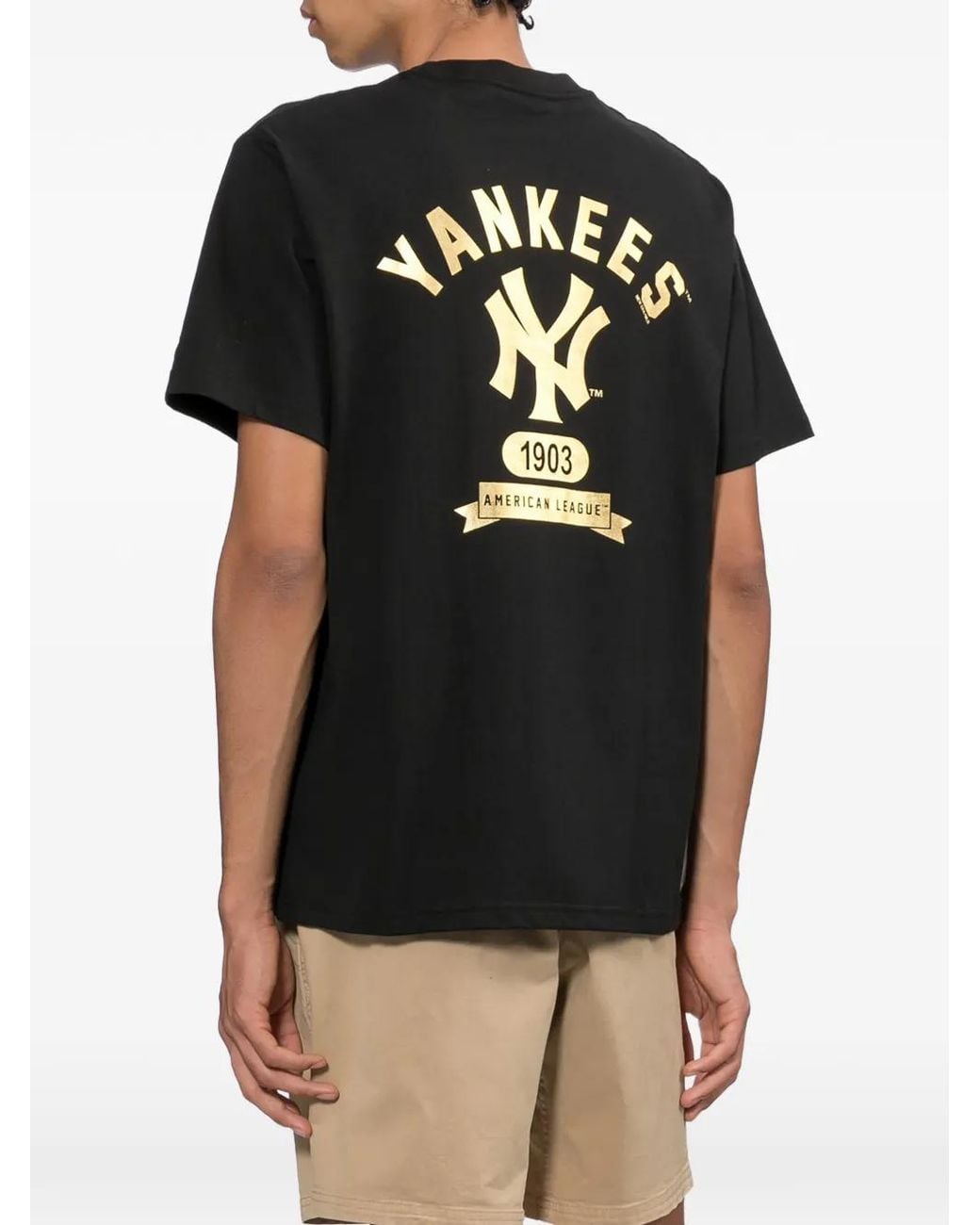 KTZ Black Yankees Logo-Print T-Shirt for men