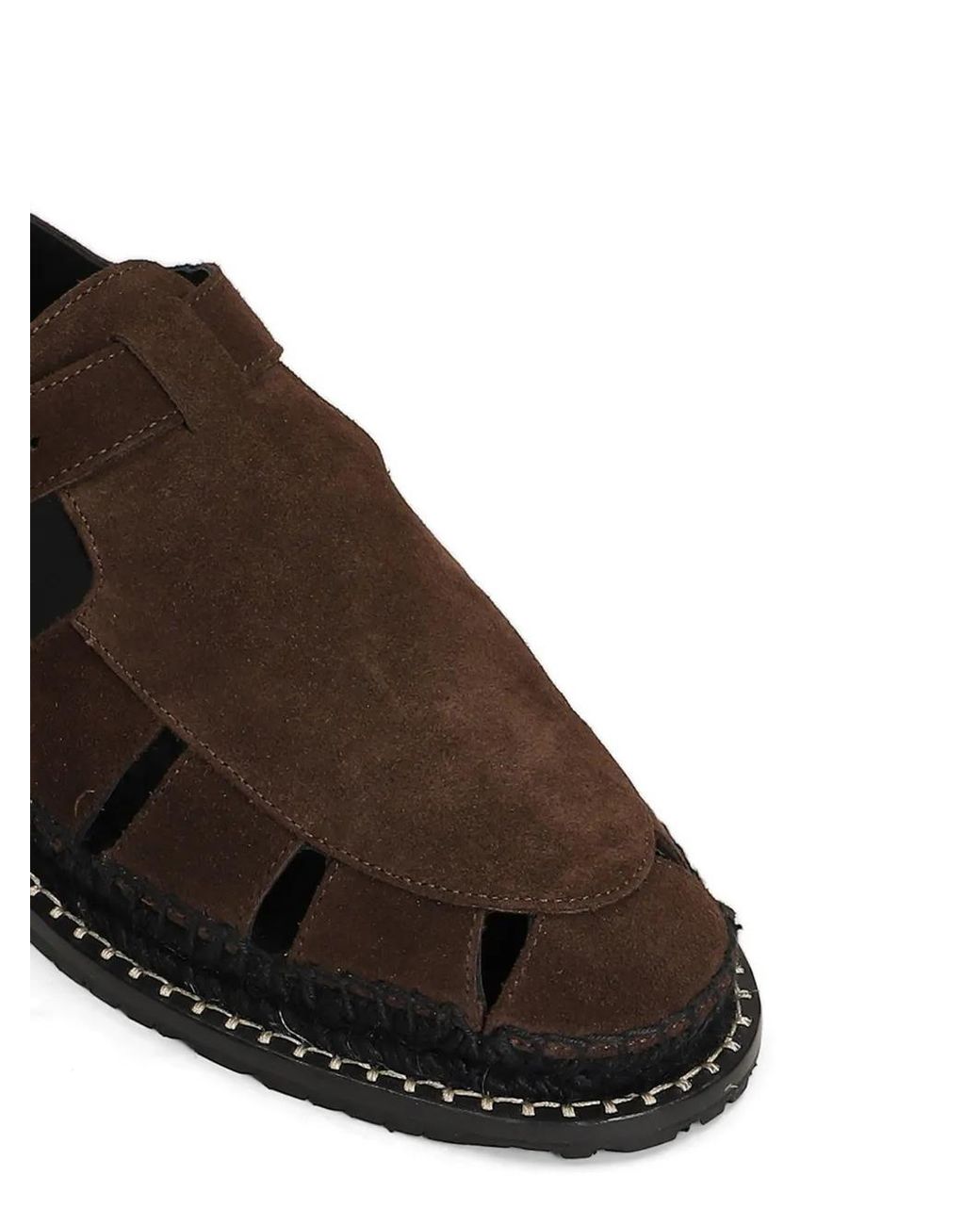 Castaner Black Fito Buckle-Fastening Cutout Espadrilles for men