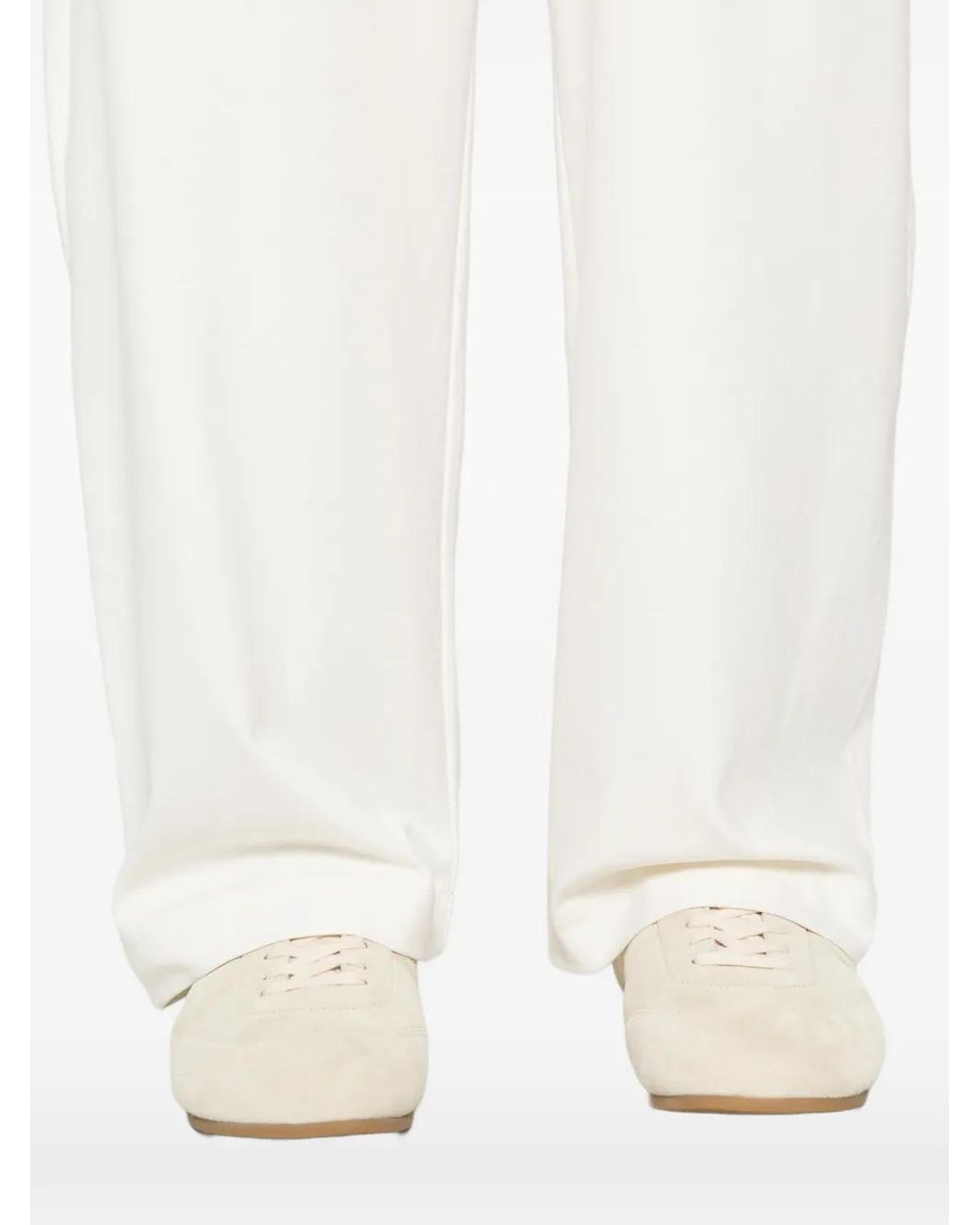 Emporio Armani White Elasticated Track Pants for men