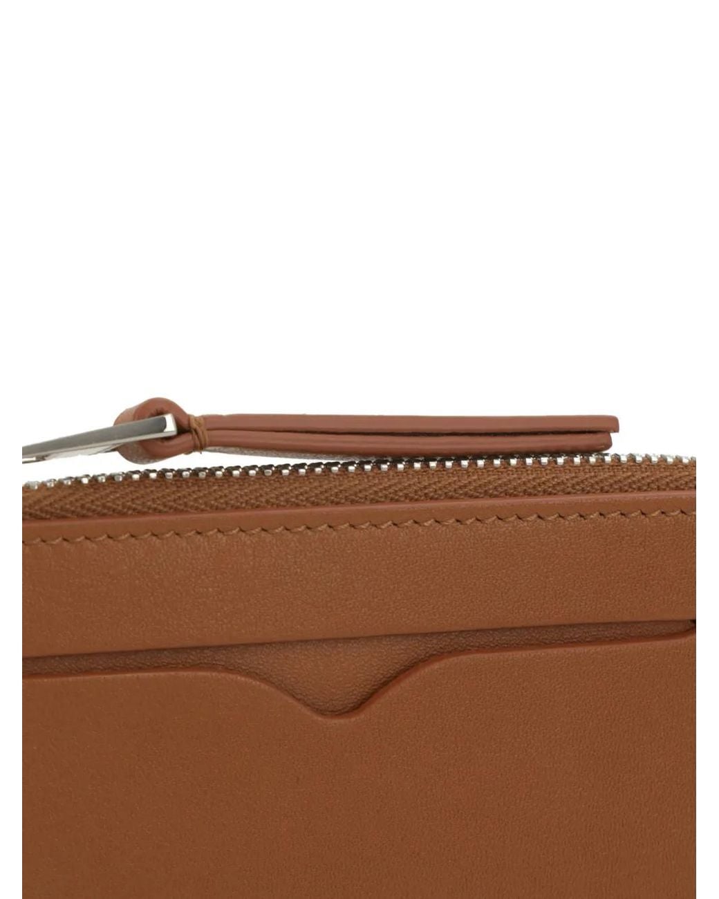 J.W. Anderson Brown Leather Loafer Zip Wallet
