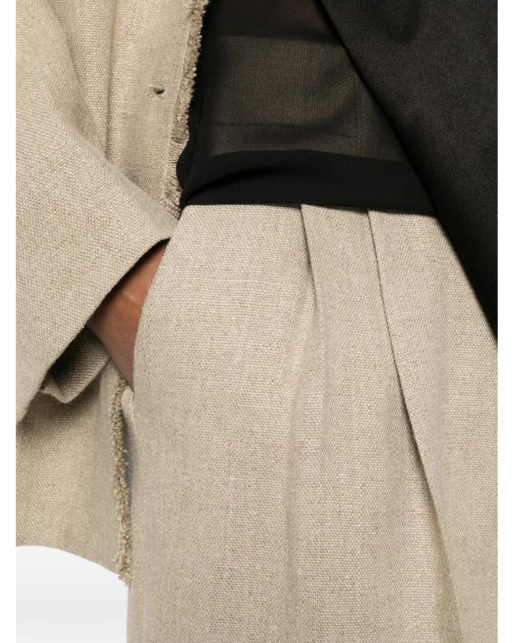 Totême White Linen Trousers