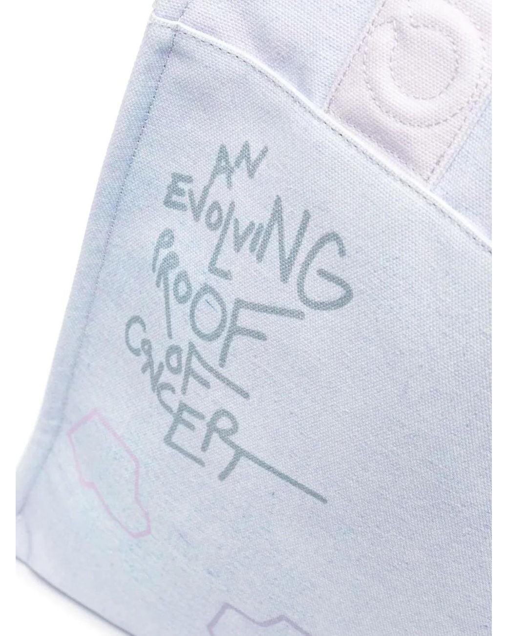 Objects IV Life Blue Slogan-Print Cotton Tote Bag