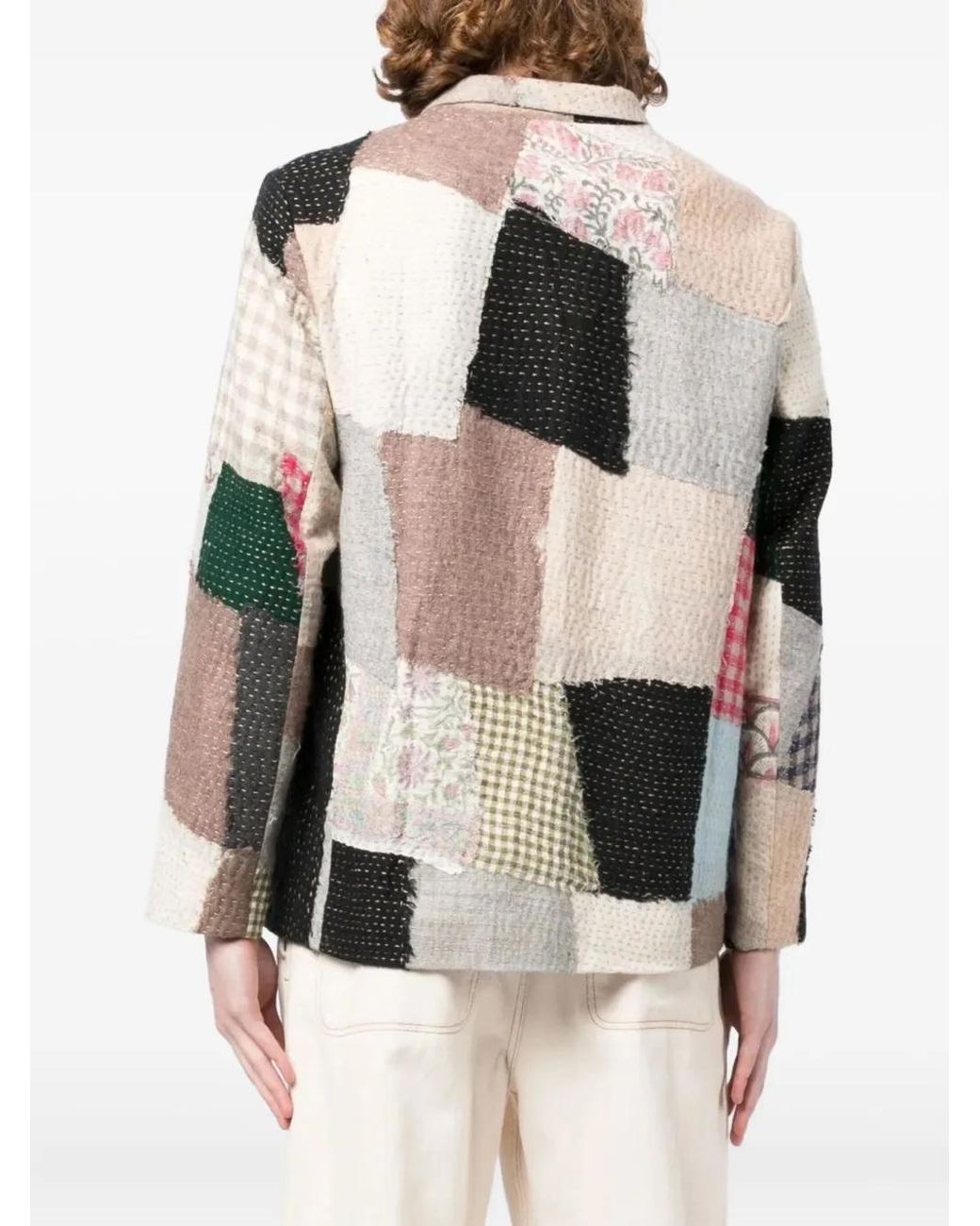 By Walid Blazer Met Patchwork in het Natural voor heren