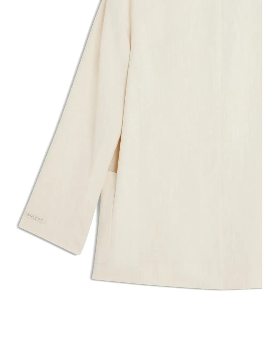 Maison Kitsuné White Notched-Lapel Patch-Pocket Jacket