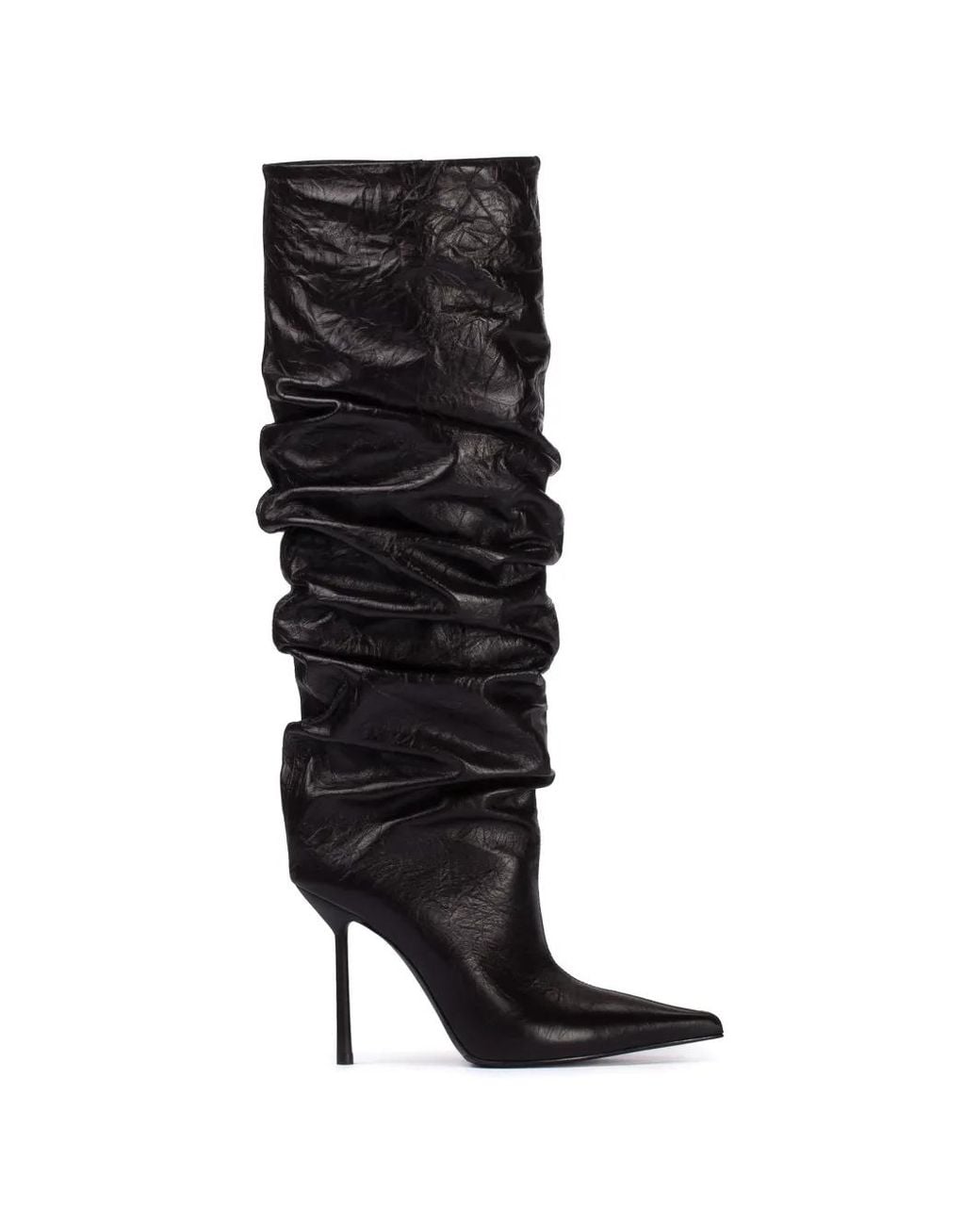 Le Silla Black Bella Pointed-Toe Knee Boots