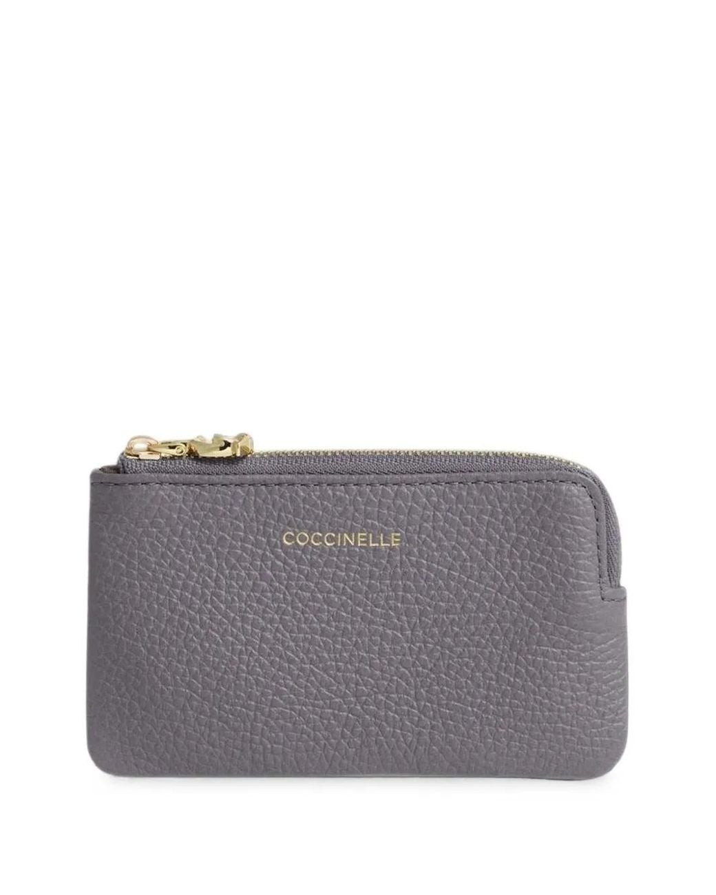 Coccinelle Gray C-Me Grained Leather Coin Small Purse