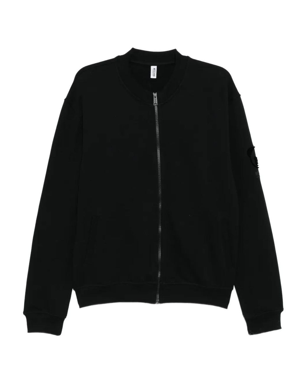 Moschino Black Zip-Up Sweatshirt for men