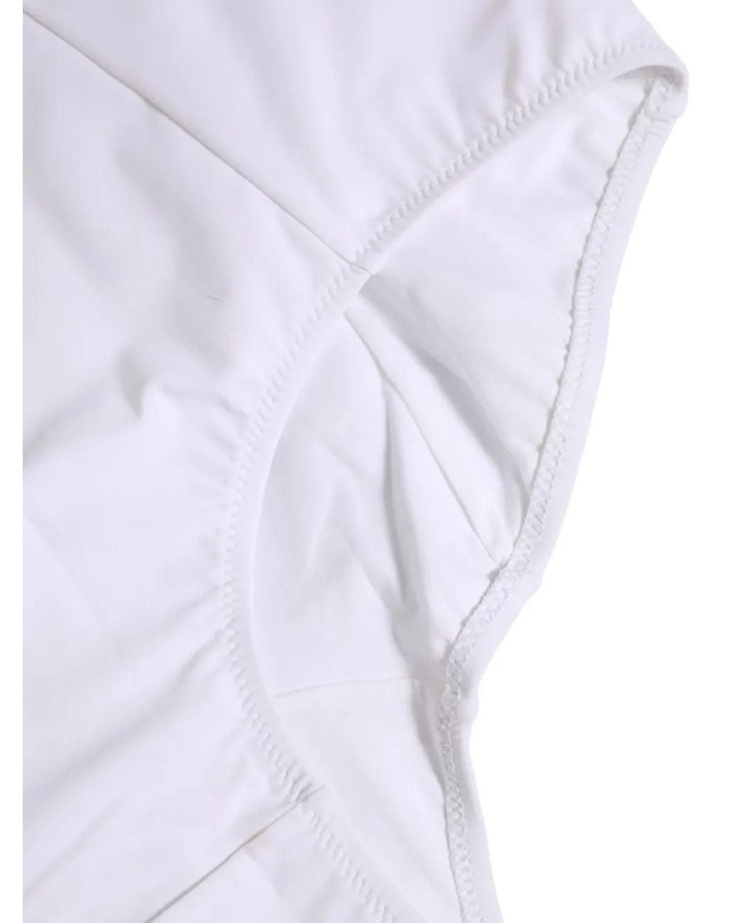 Dolce & Gabbana White Logo-Waistband High-Waisted Briefs