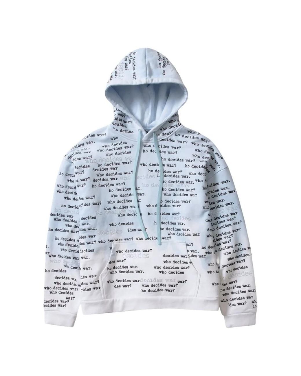 Who Decides War Blue Logo-Embroidered Hoodie for men