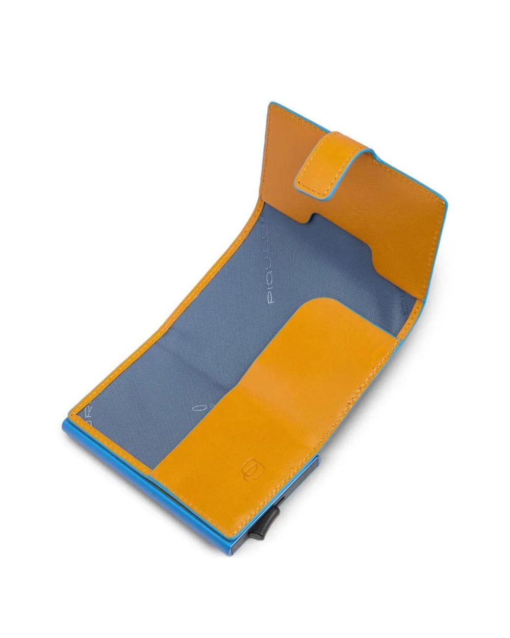 Piquadro Yellow Pop-Up Leather Cardholder for men