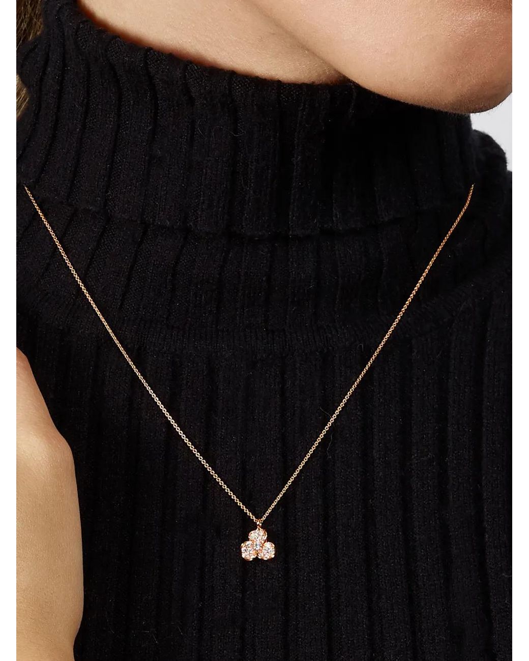 Leo Pizzo Metallic 18K Rose Candy Flora Diamond Pendant Necklace