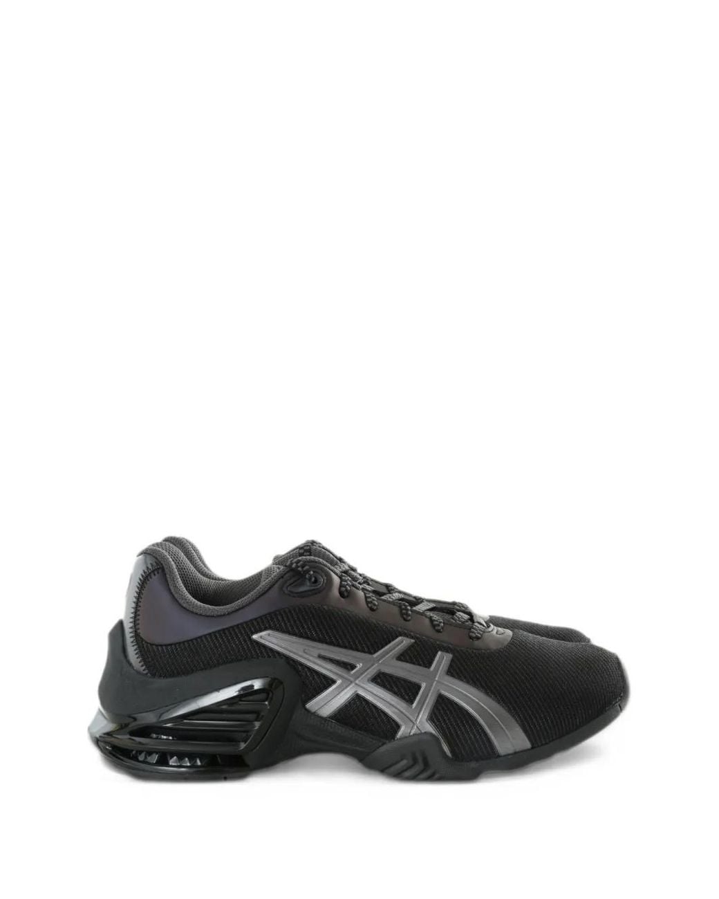 Asics Black Mesh-Panelled Low-Top Sneakers