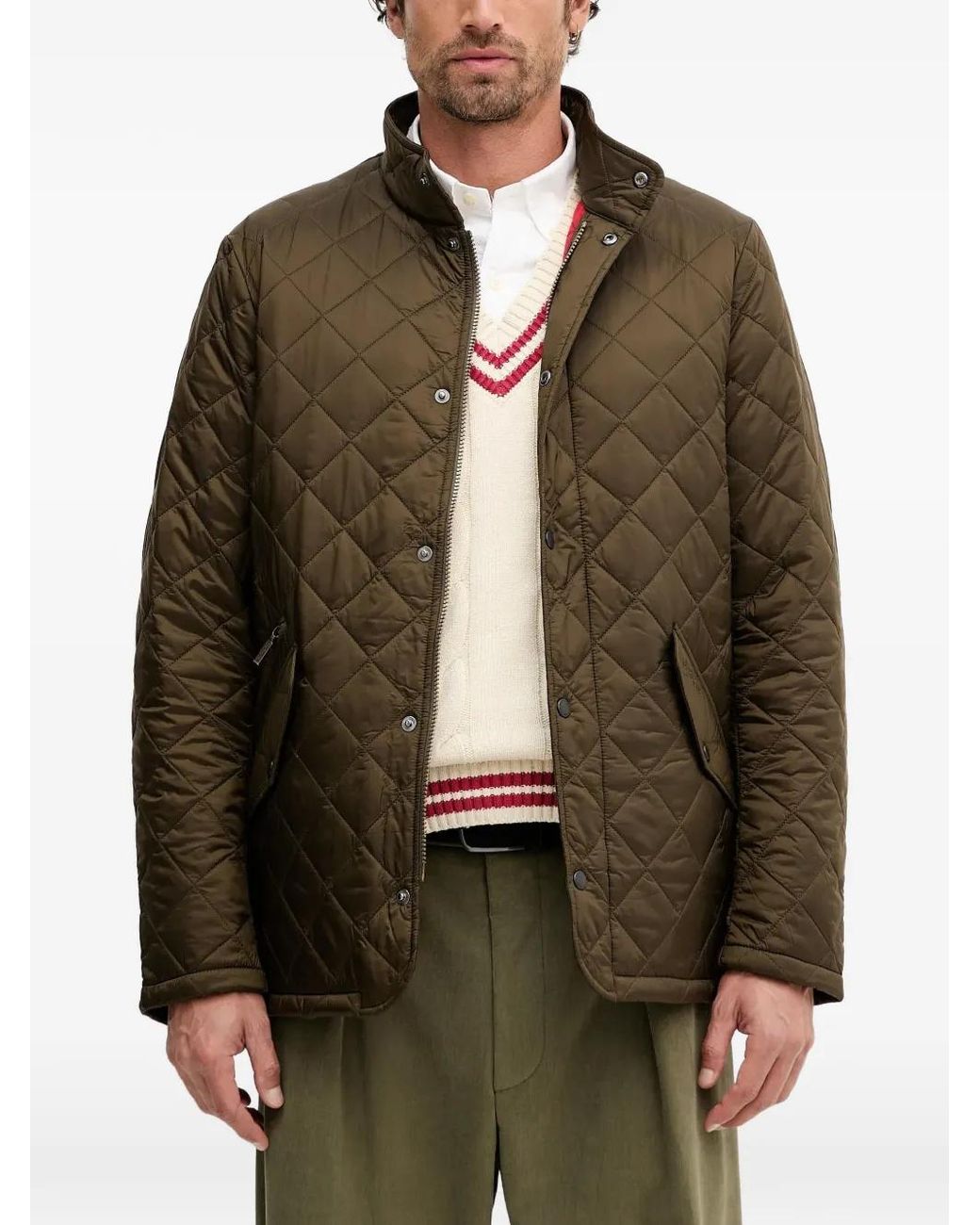 Barbour Brown Flyweight Chelsea Quilt Jacket for men