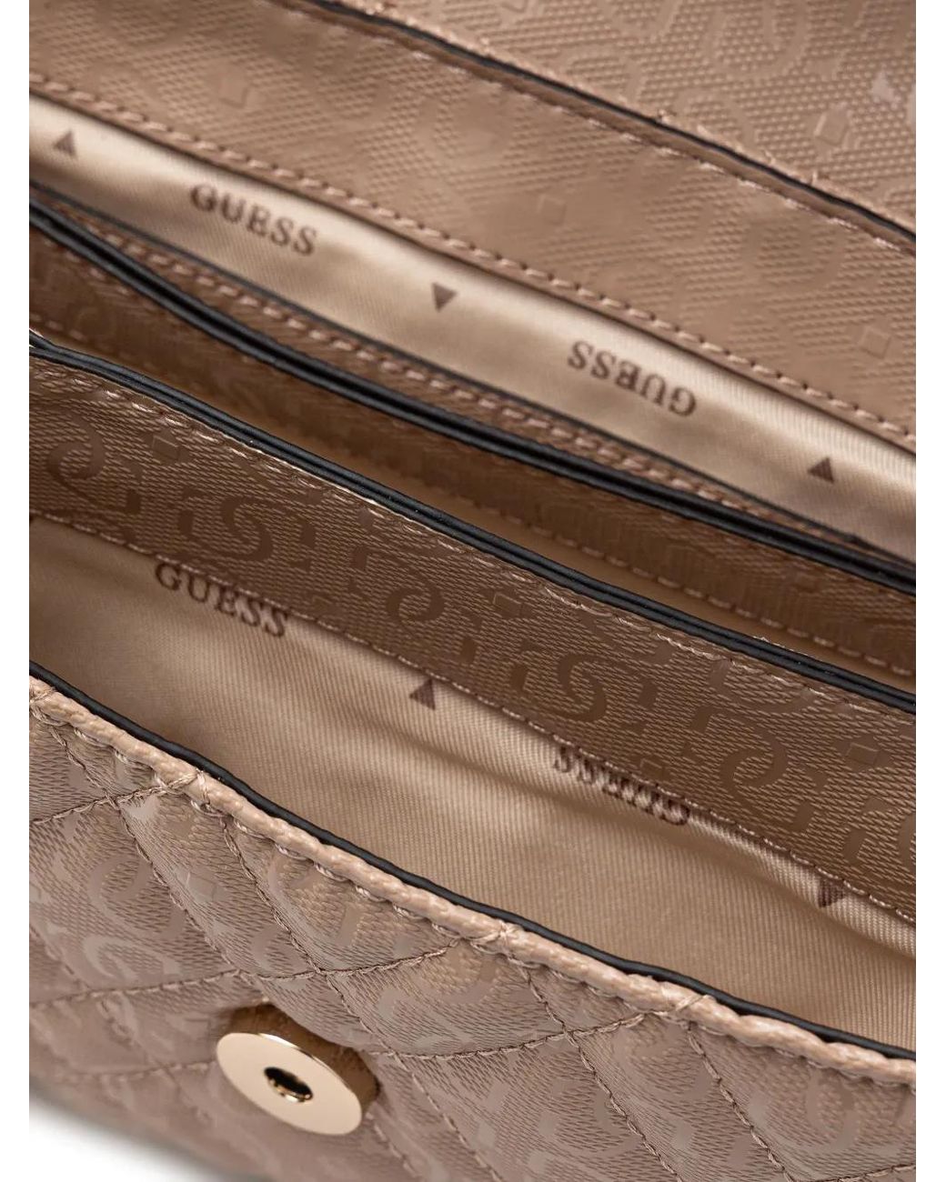 Guess Natural Isemay Logo Crossbody Bag