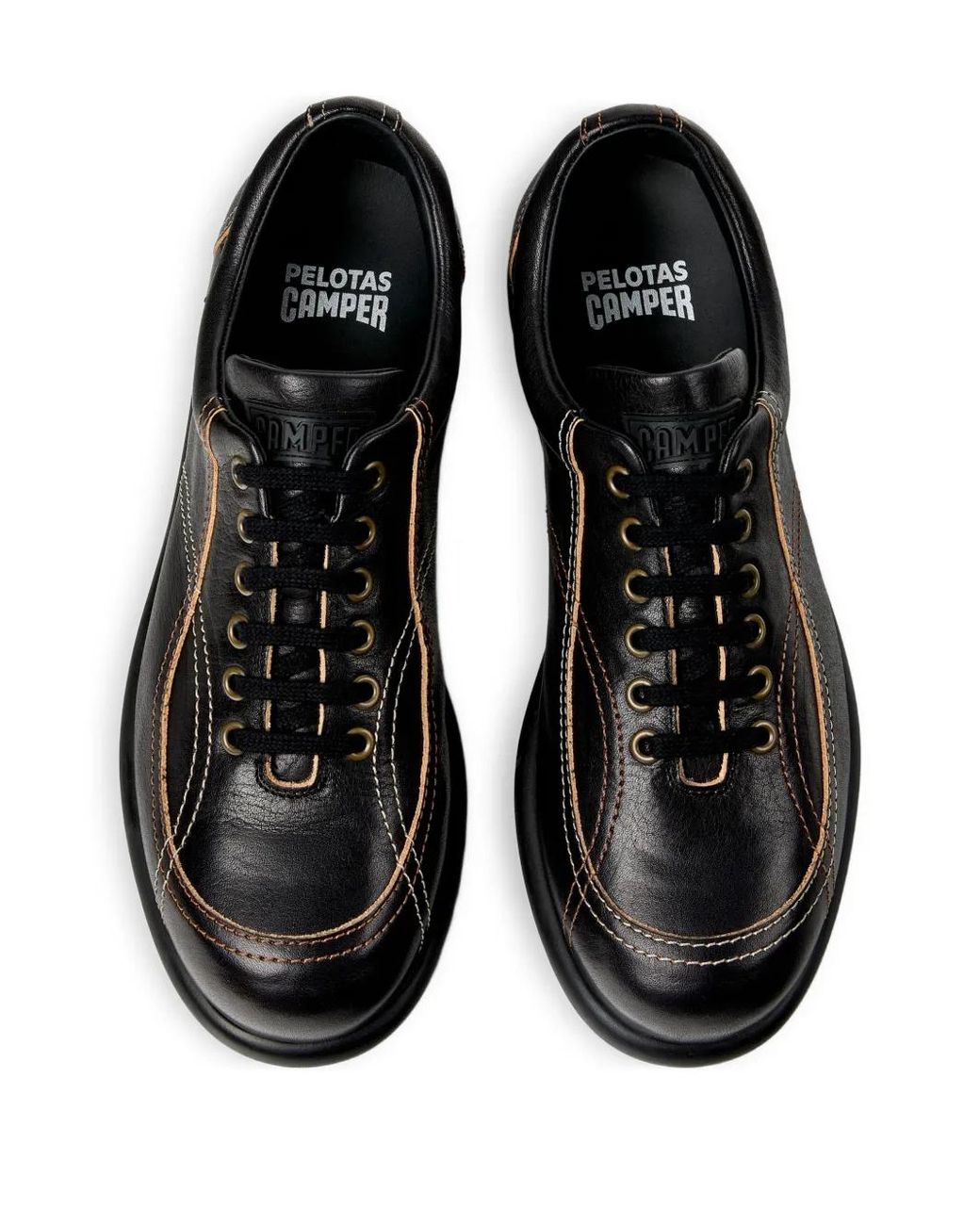 Camper Black Leather Sneakers for men