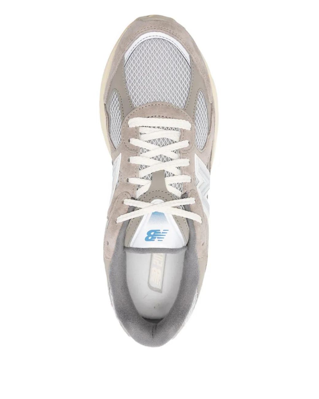 New Balance White 2010 Mesh Suede Sneakers