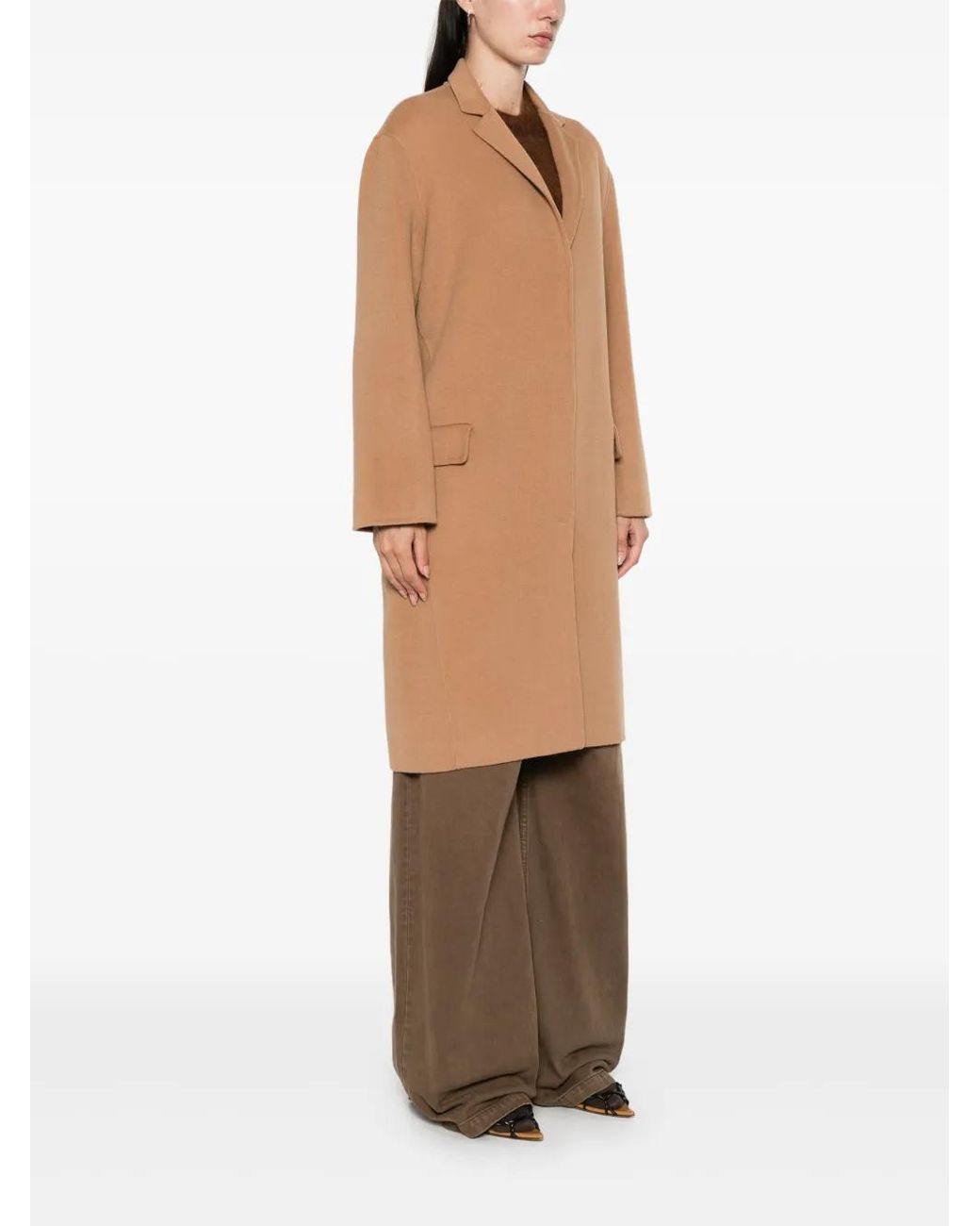 Semicouture Natural Wool Coat