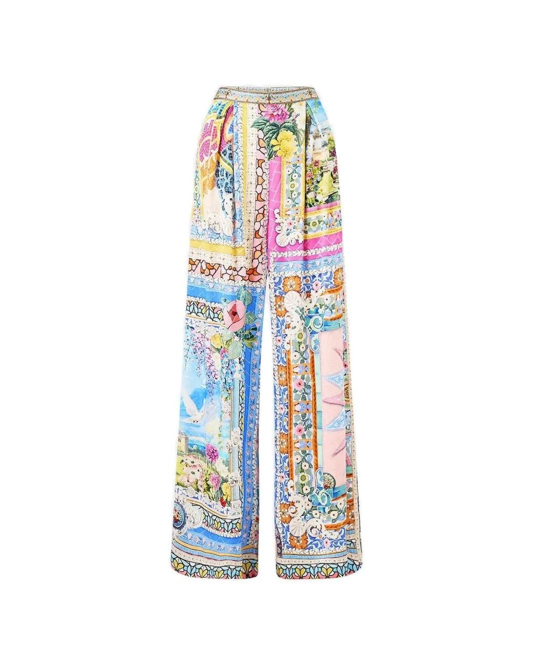 Camilla White Pleated Trousers