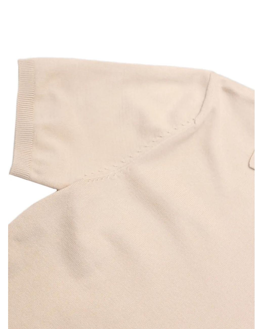 SELECTED T-Shirt Met Polokraag in het Natural voor heren