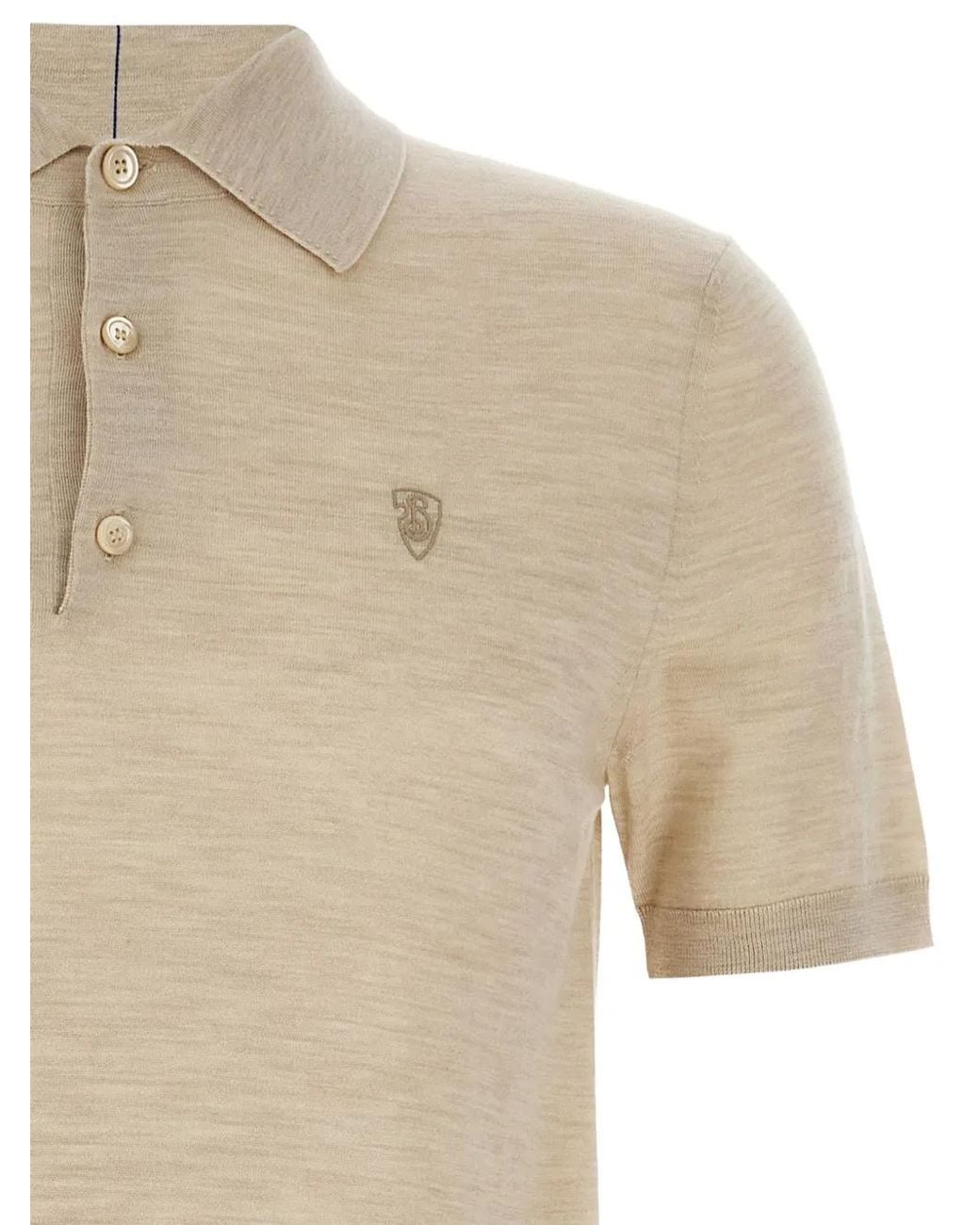 Burberry Natural Wool Polo Shirt for men