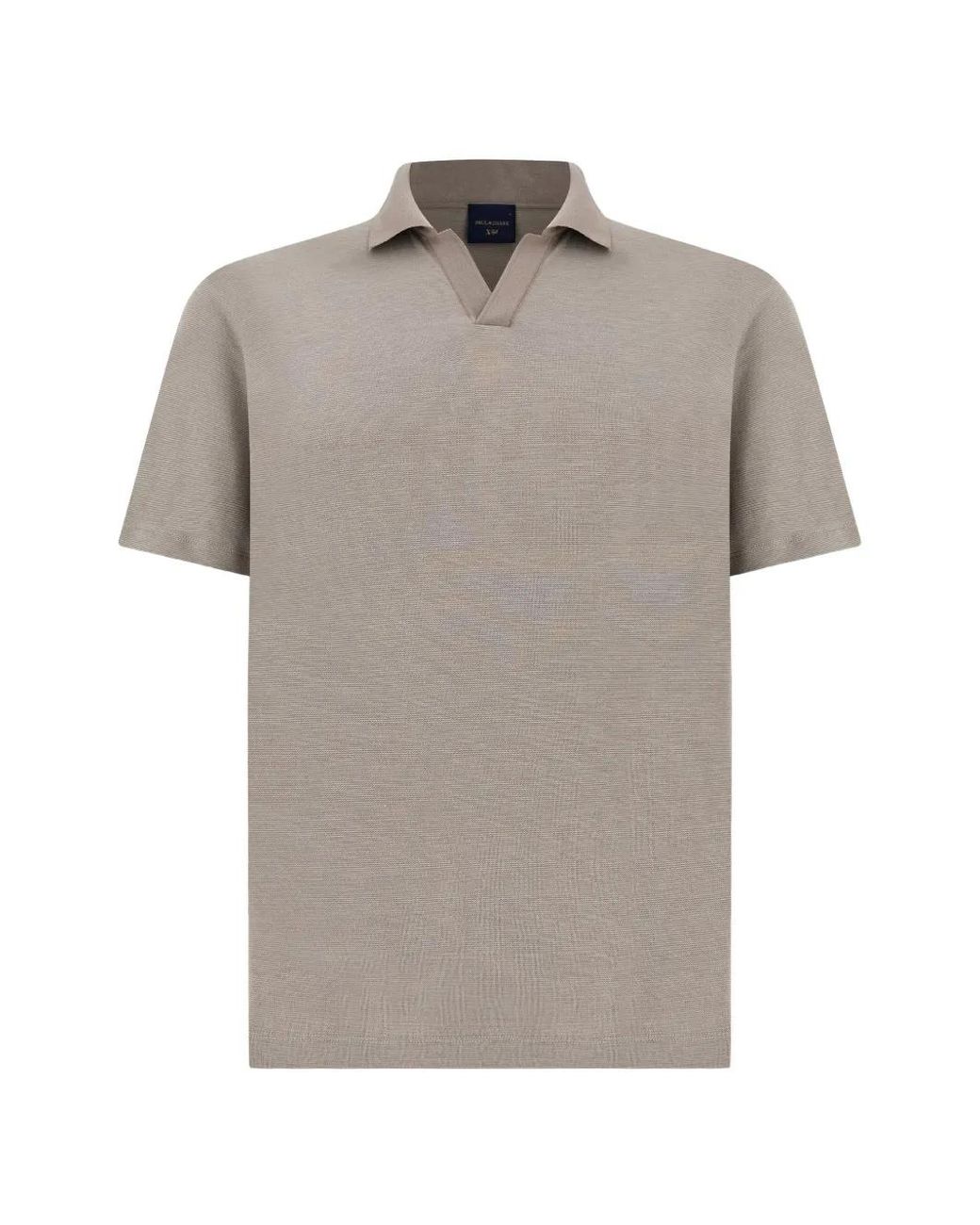 Paul & Shark Gray V-Neck Polo-Collar T-Shirt for men
