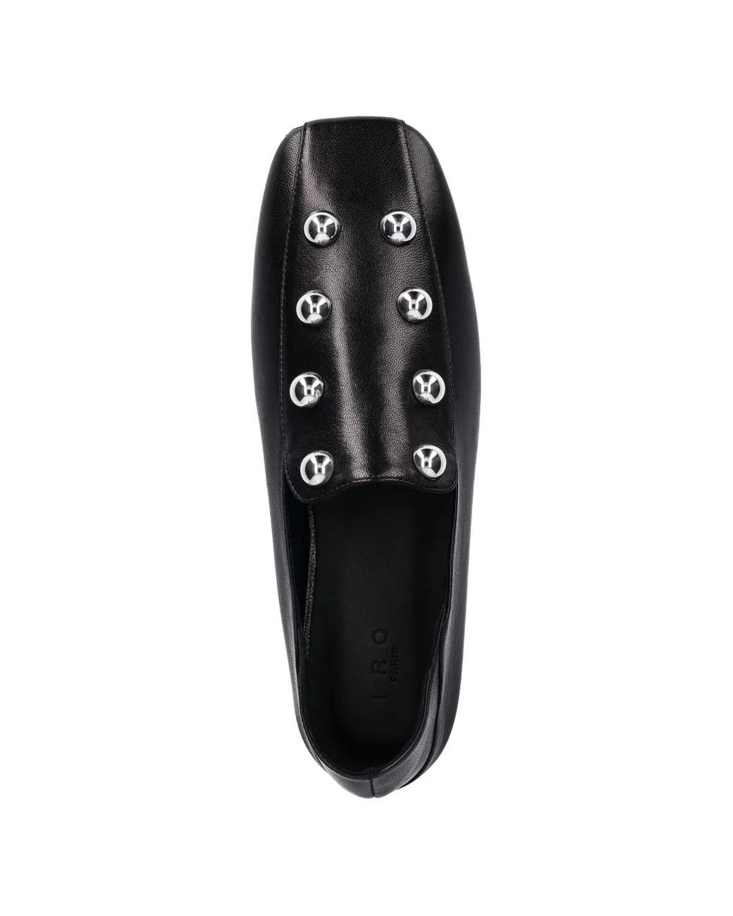 IRO Black Stud-Embellished Loafers