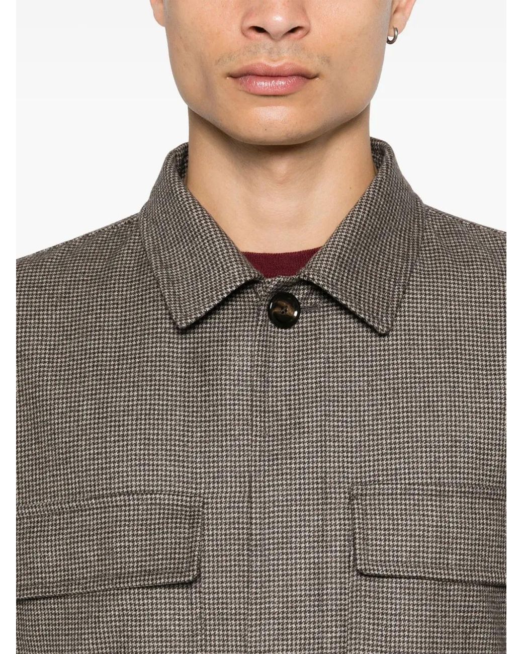 Lardini Gray Houndstooth Jacket for men