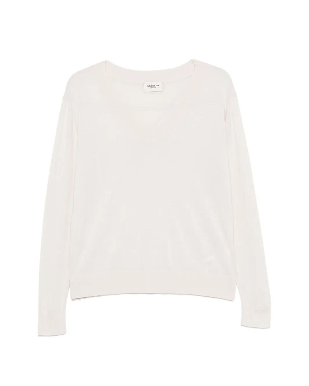 Weekend by Maxmara White Talamo V-Neck Sweater