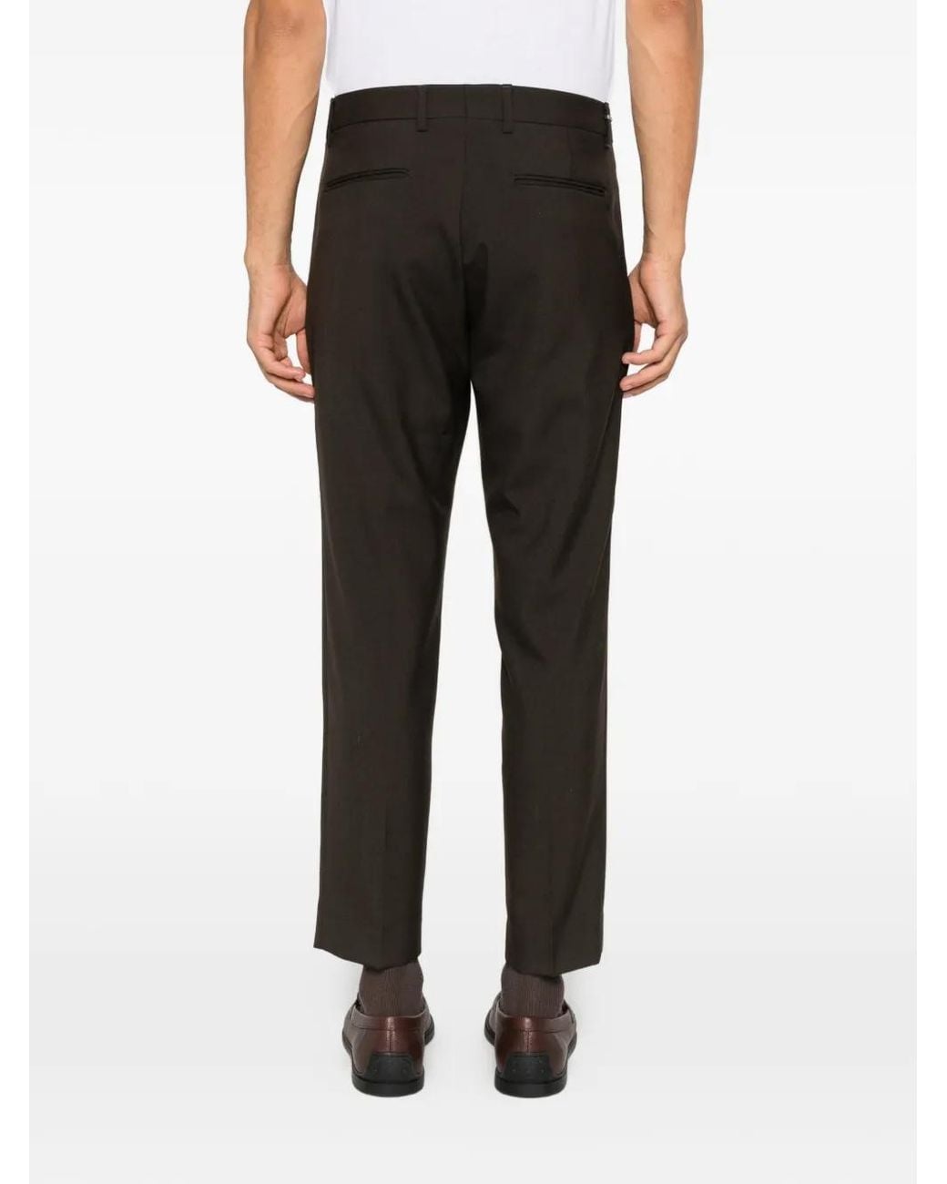 BE ABLE Black Tailored Wool Trousers for men
